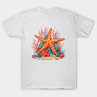 Orange Starfish T-Shirt